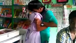 Kissing moment are two boy & girl